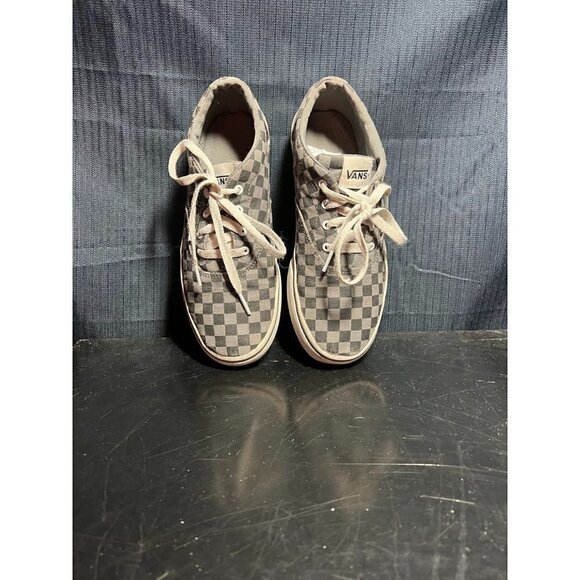 Vans Grade School Grey Checkered Board Pattern Low Lace Up Sneakers Size 5Y - Picture 4 of 6
